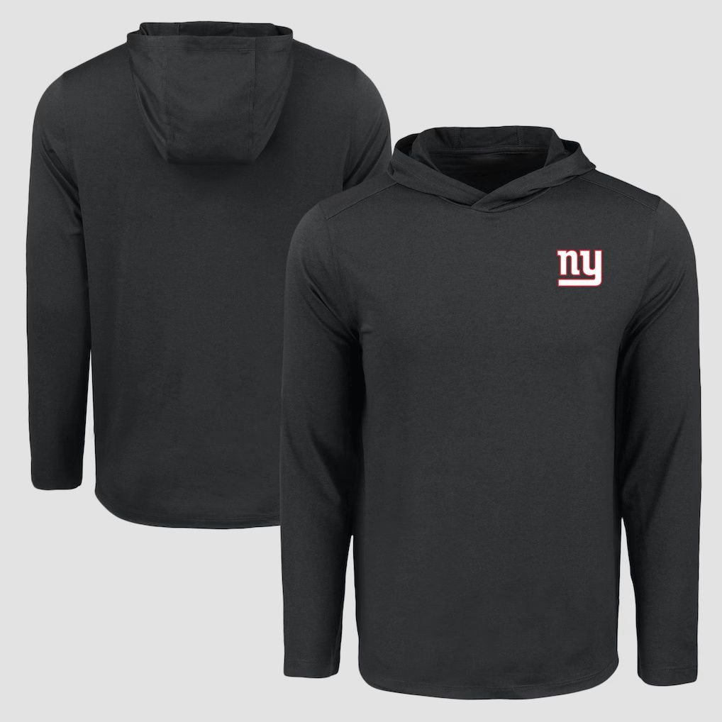 Men 2026 NFL New York Giants Hooded long sleeved T-shirt black 06->nfl t-shirts->Sports Accessory